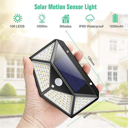 LED Outdoor Motion Sense Solar Wall Lamp