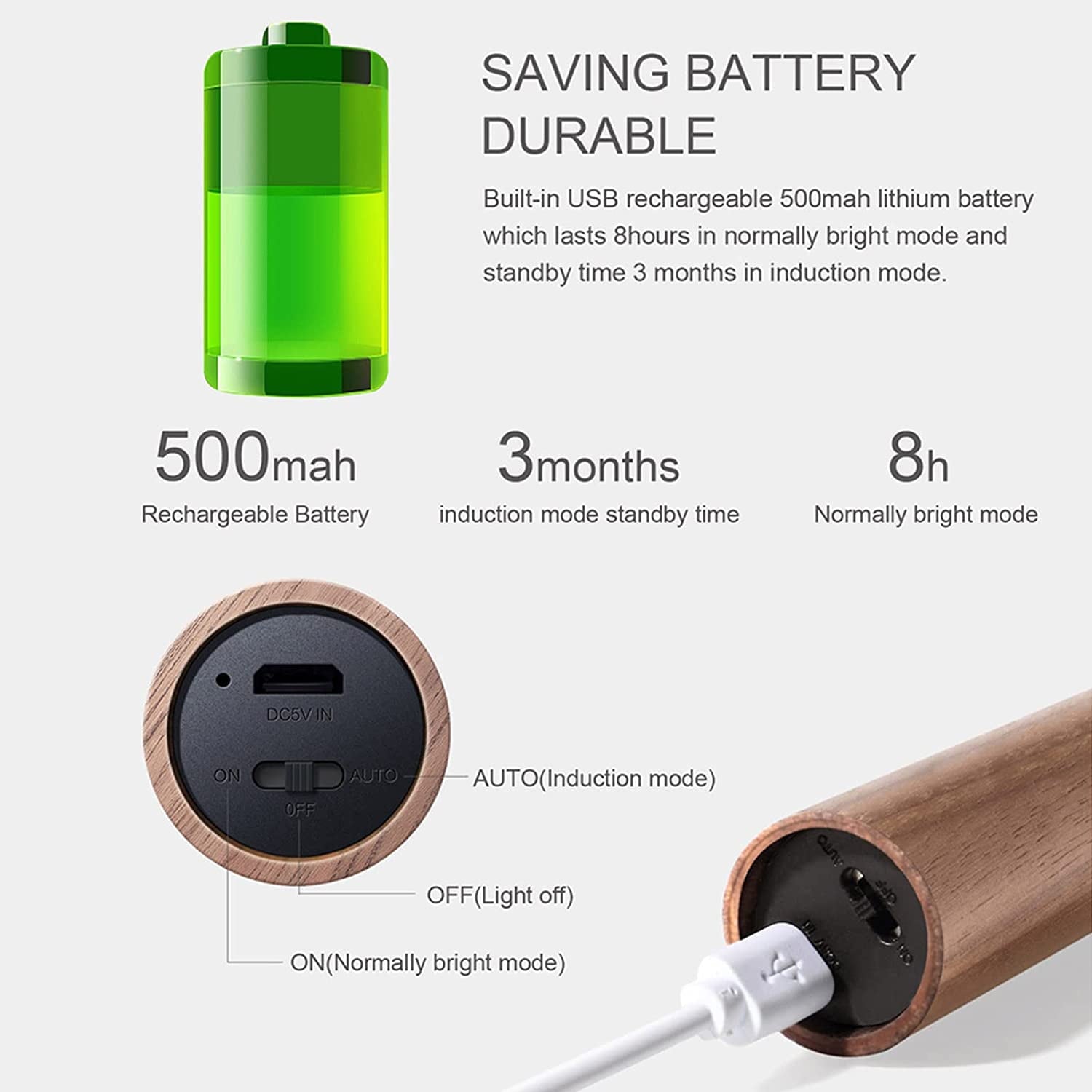 Walnut Motion Sense Light Stick