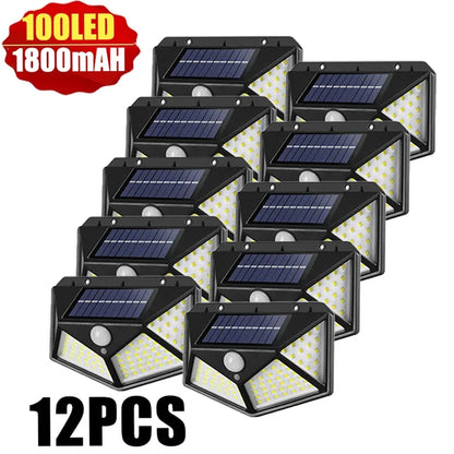 LED Outdoor Motion Sense Solar Wall Lamp